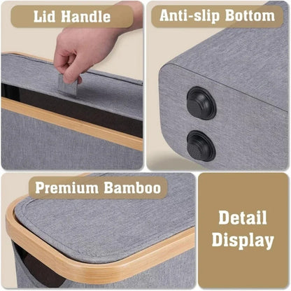 Panier de rangement pour rouleaux de papier toilette WC Design Slim avec Couvercle